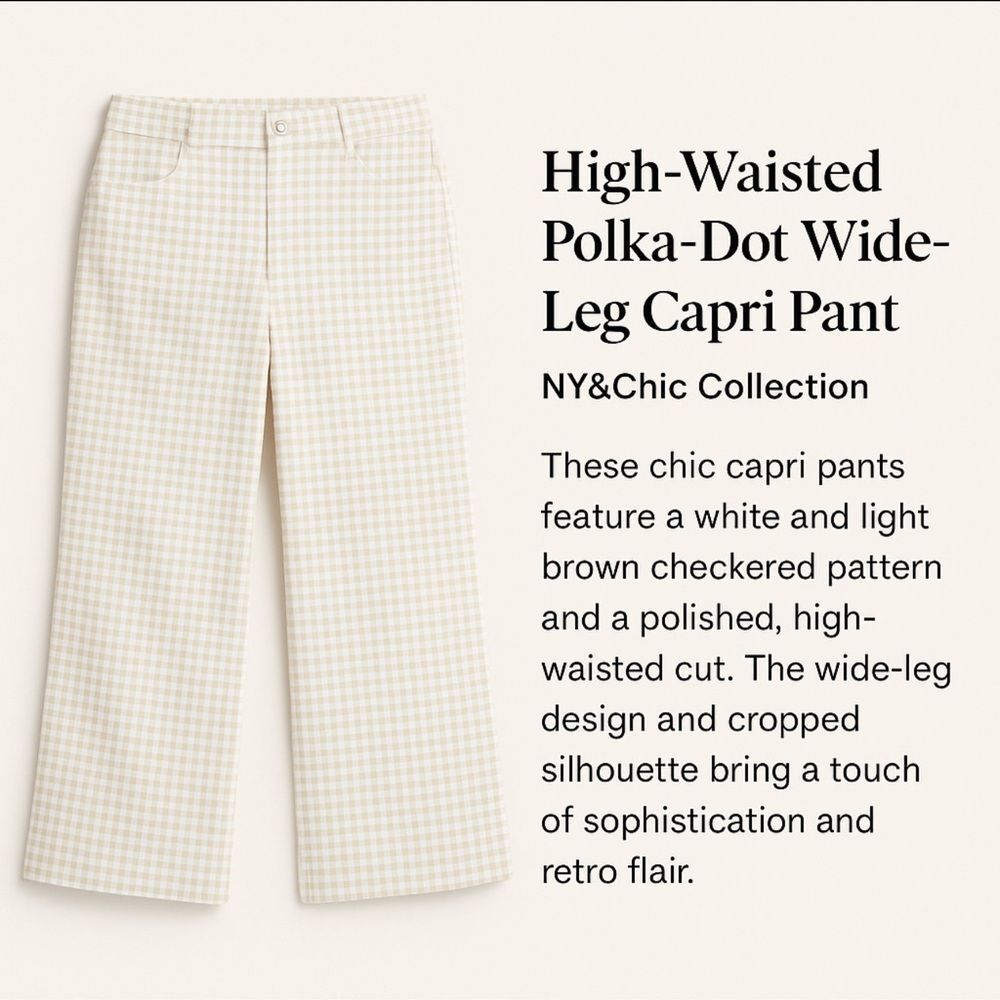 Checkered Ankle-Length Capri Pant – NY&Chic Collection